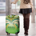 Cook Islands Rugby League Luggage Cover Avaiki Tatau Tribal Motifs White Color - Aussie Hoodie