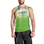 Custom Cook Islands Rugby League Men Tank Top Avaiki Tatau Tribal Motifs White Color - Aussie Hoodie