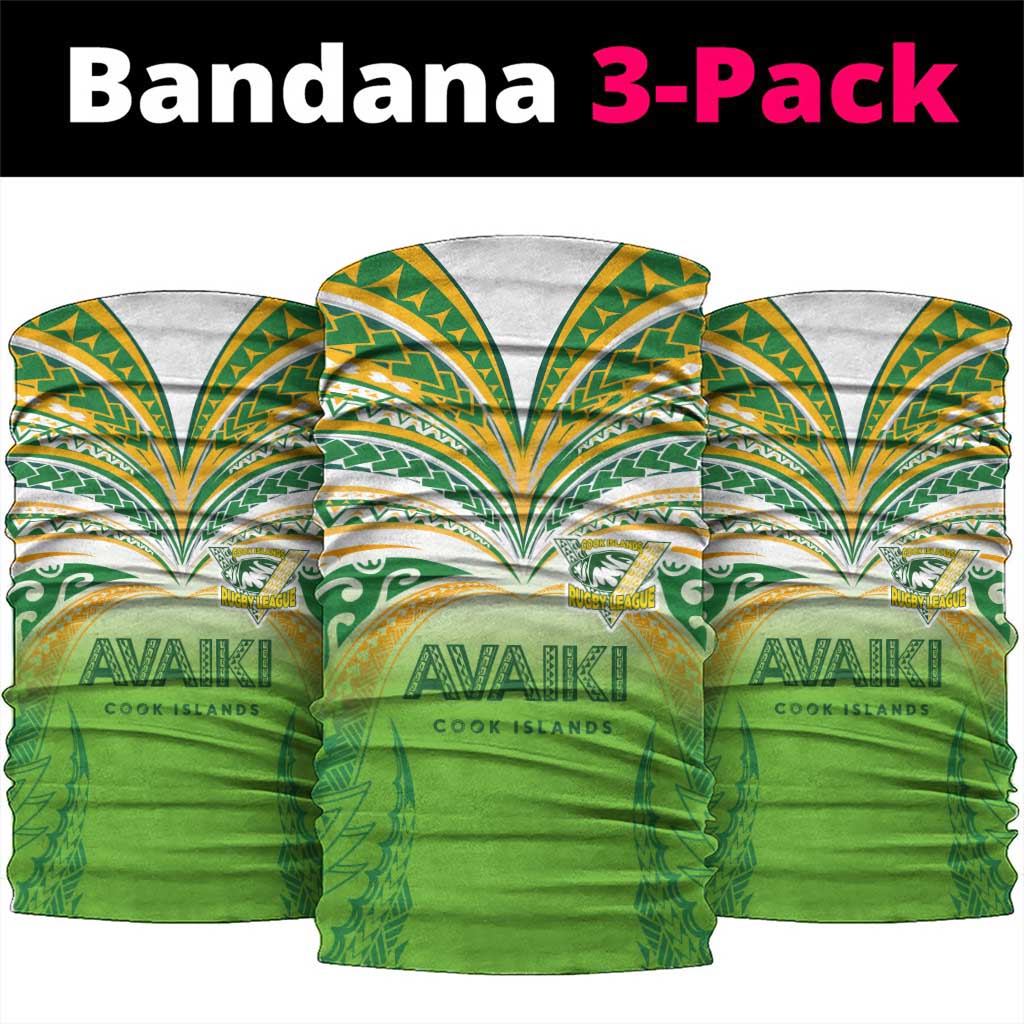 Cook Islands Rugby League Neck Gaiter Avaiki Tatau Tribal Motifs White Color - Aussie Hoodie