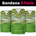 Cook Islands Rugby League Neck Gaiter Avaiki Tatau Tribal Motifs White Color - Aussie Hoodie