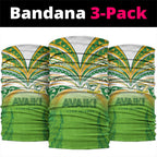 Cook Islands Rugby League Neck Gaiter Avaiki Tatau Tribal Motifs White Color - Aussie Hoodie