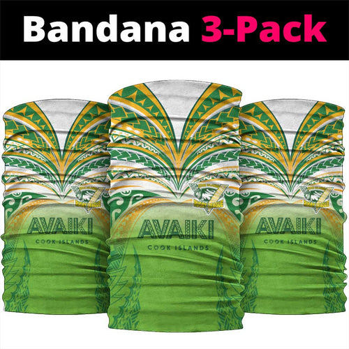 Cook Islands Rugby League Neck Gaiter Avaiki Tatau Tribal Motifs White Color - Aussie Hoodie