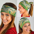 Cook Islands Rugby League Neck Gaiter Avaiki Tatau Tribal Motifs White Color - Aussie Hoodie
