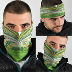 Cook Islands Rugby League Neck Gaiter Avaiki Tatau Tribal Motifs White Color - Aussie Hoodie