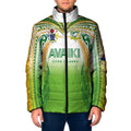 Custom Cook Islands Rugby League Padded Jacket Avaiki Tatau Tribal Motifs White Color - Aussie Hoodie