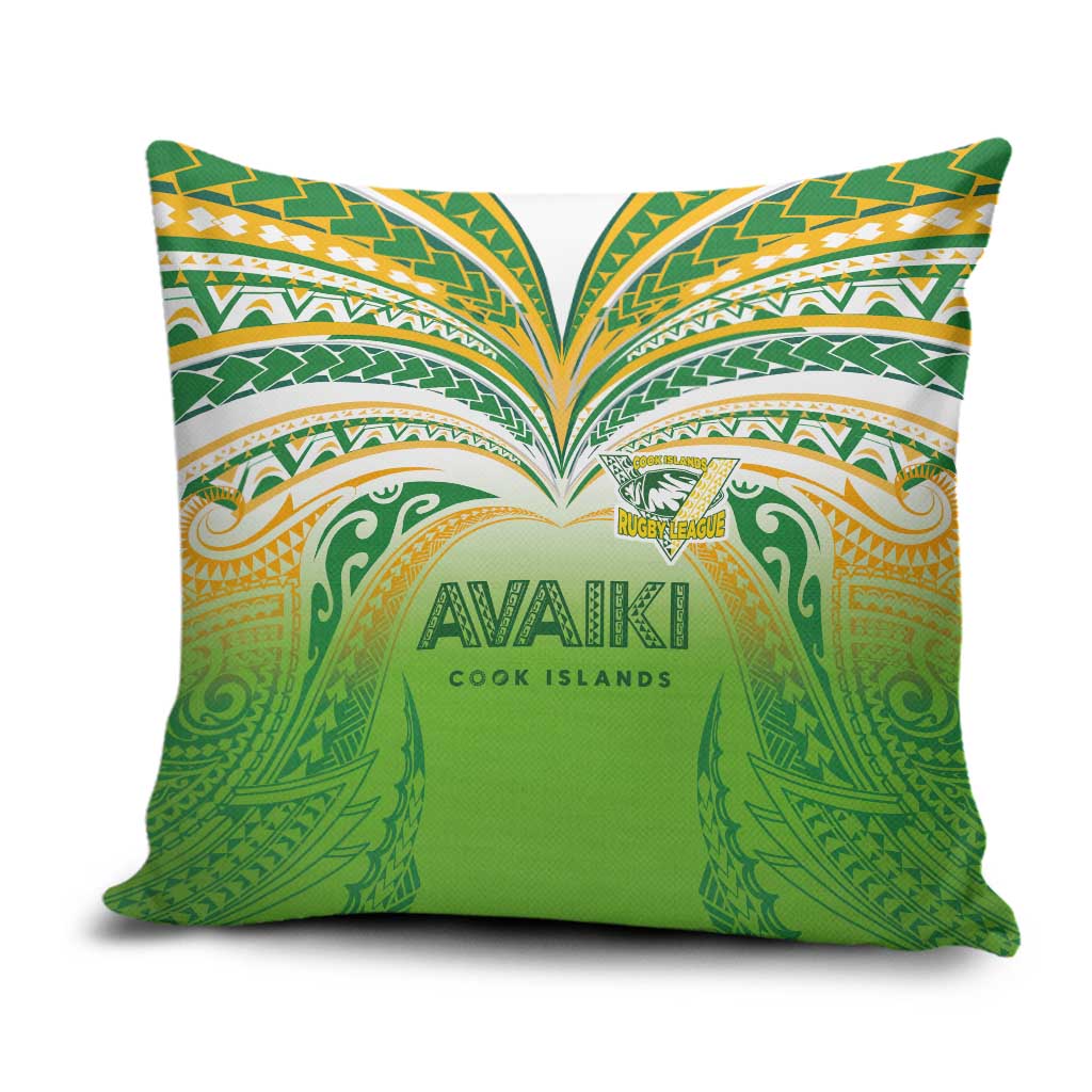 Cook Islands Rugby League Pillow Cover Avaiki Tatau Tribal Motifs White Color - Aussie Hoodie