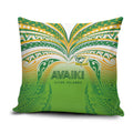 Cook Islands Rugby League Pillow Cover Avaiki Tatau Tribal Motifs White Color - Aussie Hoodie