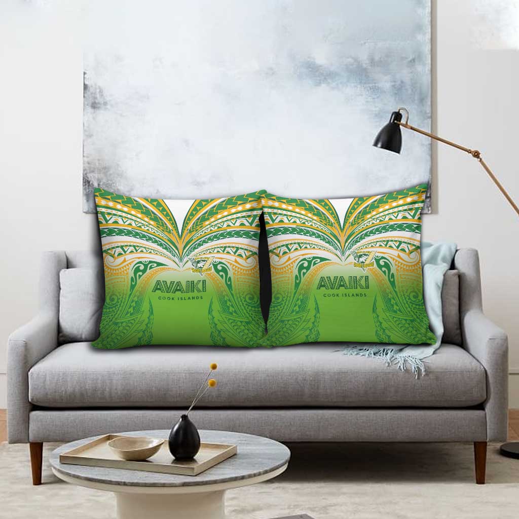 Cook Islands Rugby League Pillow Cover Avaiki Tatau Tribal Motifs White Color - Aussie Hoodie