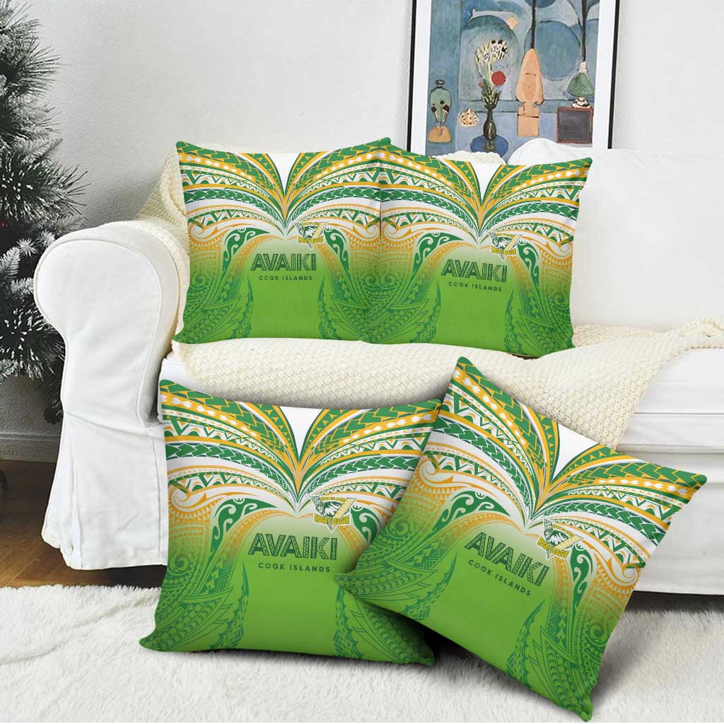 Cook Islands Rugby League Pillow Cover Avaiki Tatau Tribal Motifs White Color - Aussie Hoodie
