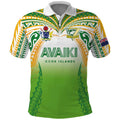Custom Cook Islands Rugby League Polo Shirt Avaiki Tatau Tribal Motifs White Color - Aussie Hoodie