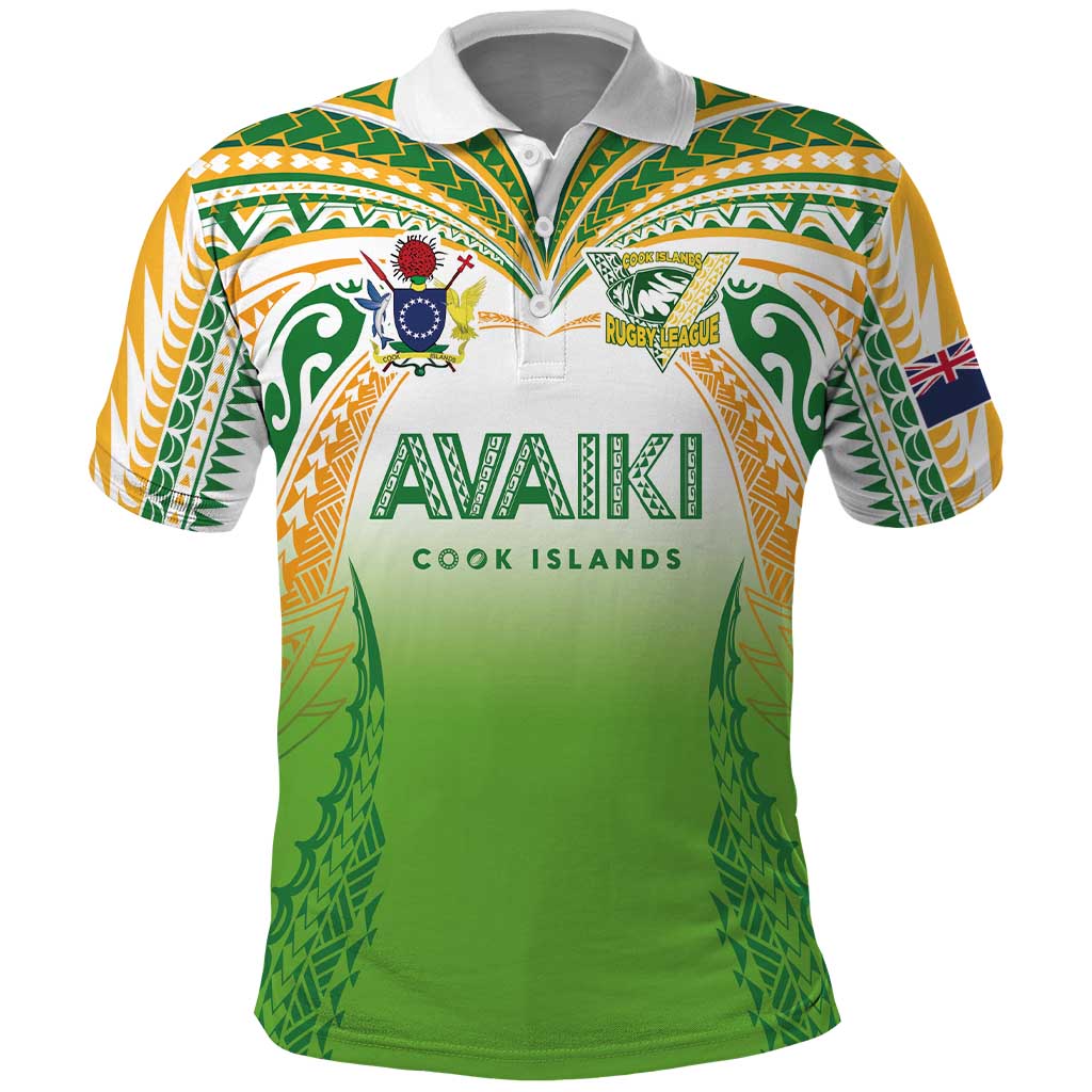 Custom Cook Islands Rugby League Polo Shirt Avaiki Tatau Tribal Motifs White Color - Aussie Hoodie