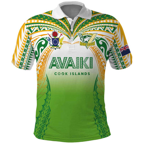 Custom Cook Islands Rugby League Polo Shirt Avaiki Tatau Tribal Motifs White Color - Aussie Hoodie