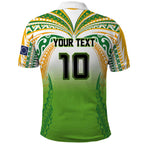 Custom Cook Islands Rugby League Polo Shirt Avaiki Tatau Tribal Motifs White Color - Aussie Hoodie