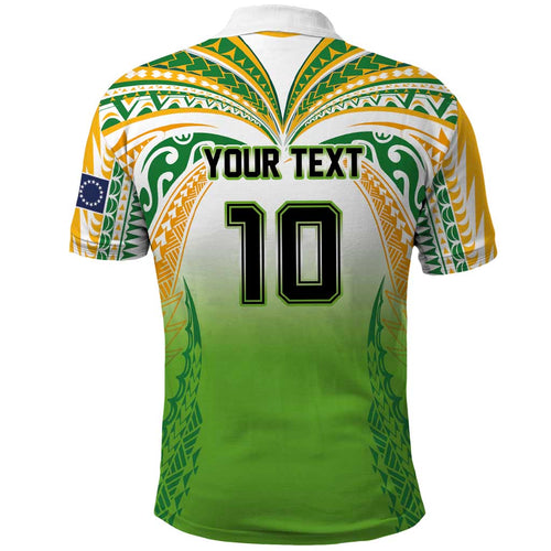 Custom Cook Islands Rugby League Polo Shirt Avaiki Tatau Tribal Motifs White Color - Aussie Hoodie