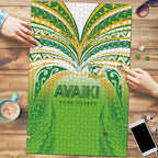 Cook Islands Rugby League Puzzle Avaiki Tatau Tribal Motifs White Color - Aussie Hoodie
