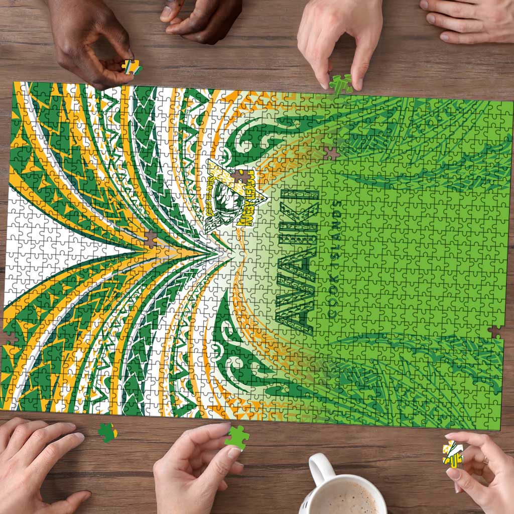 Cook Islands Rugby League Puzzle Avaiki Tatau Tribal Motifs White Color - Aussie Hoodie