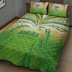 Cook Islands Rugby League Quilt Bed Set Avaiki Tatau Tribal Motifs White Color - Aussie Hoodie