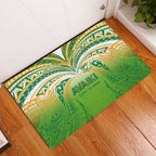 Cook Islands Rugby League Rubber Doormat Avaiki Tatau Tribal Motifs White Color - Aussie Hoodie