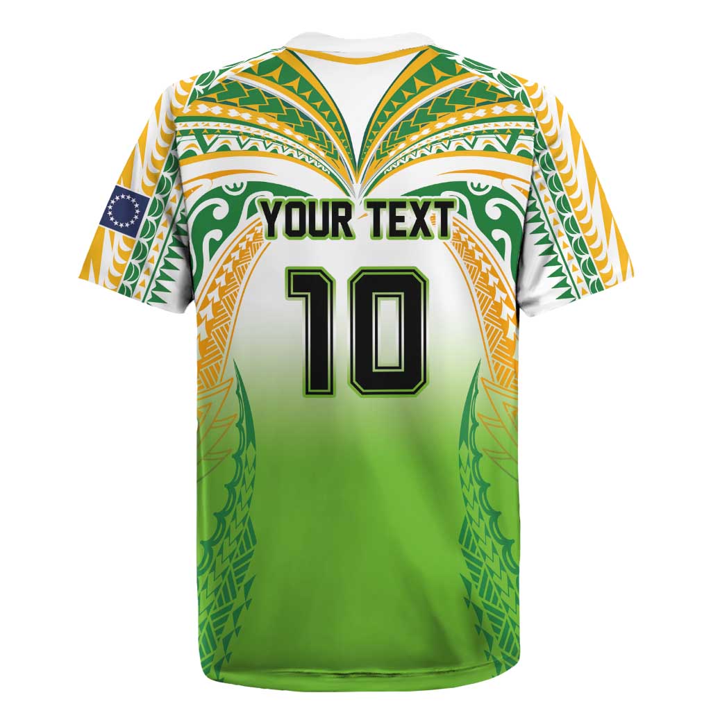 Custom Cook Islands Rugby League Rugby Jersey Avaiki Tatau Tribal Motifs White Color - Aussie Hoodie