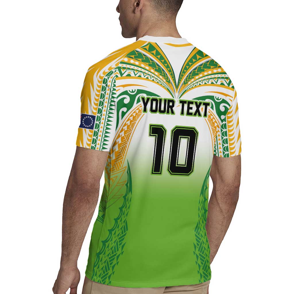 Custom Cook Islands Rugby League Rugby Jersey Avaiki Tatau Tribal Motifs White Color - Aussie Hoodie