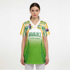 Custom Cook Islands Rugby League Scrub Top Avaiki Tatau Tribal Motifs White Color - Aussie Hoodie