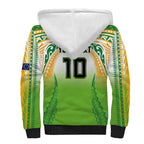 Custom Cook Islands Rugby League Sherpa Hoodie Avaiki Tatau Tribal Motifs White Color - Aussie Hoodie