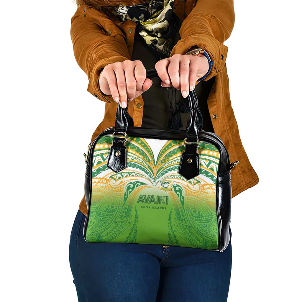 Cook Islands Rugby League Shoulder Handbag Avaiki Tatau Tribal Motifs White Color - Aussie Hoodie