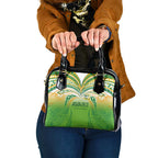 Cook Islands Rugby League Shoulder Handbag Avaiki Tatau Tribal Motifs White Color - Aussie Hoodie
