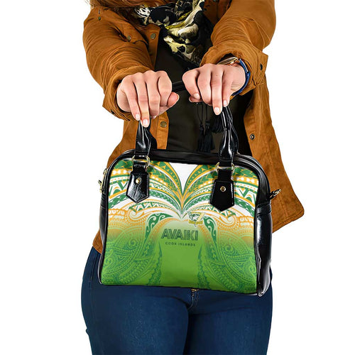 Cook Islands Rugby League Shoulder Handbag Avaiki Tatau Tribal Motifs White Color - Aussie Hoodie