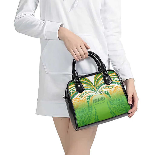 Cook Islands Rugby League Shoulder Handbag Avaiki Tatau Tribal Motifs White Color - Aussie Hoodie