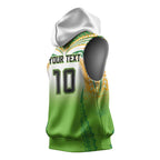 Custom Cook Islands Rugby League Sleeveless Hoodie Avaiki Tatau Tribal Motifs White Color - Aussie Hoodie