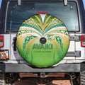 Cook Islands Rugby League Spare Tire Cover Avaiki Tatau Tribal Motifs White Color - Aussie Hoodie