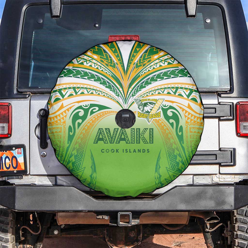 Cook Islands Rugby League Spare Tire Cover Avaiki Tatau Tribal Motifs White Color - Aussie Hoodie