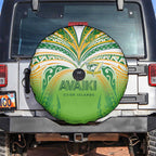 Cook Islands Rugby League Spare Tire Cover Avaiki Tatau Tribal Motifs White Color - Aussie Hoodie