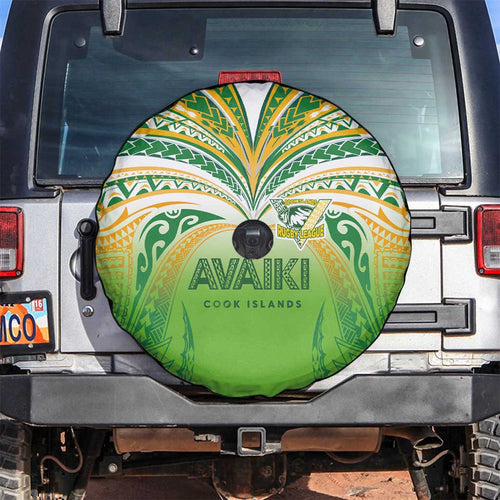 Cook Islands Rugby League Spare Tire Cover Avaiki Tatau Tribal Motifs White Color - Aussie Hoodie