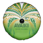 Cook Islands Rugby League Spare Tire Cover Avaiki Tatau Tribal Motifs White Color - Aussie Hoodie