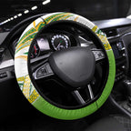 Cook Islands Rugby League Steering Wheel Cover Avaiki Tatau Tribal Motifs White Color - Aussie Hoodie