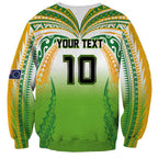 Custom Cook Islands Rugby League Sweatshirt Avaiki Tatau Tribal Motifs White Color - Aussie Hoodie