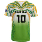 Custom Cook Islands Rugby League T Shirt Avaiki Tatau Tribal Motifs White Color - Aussie Hoodie