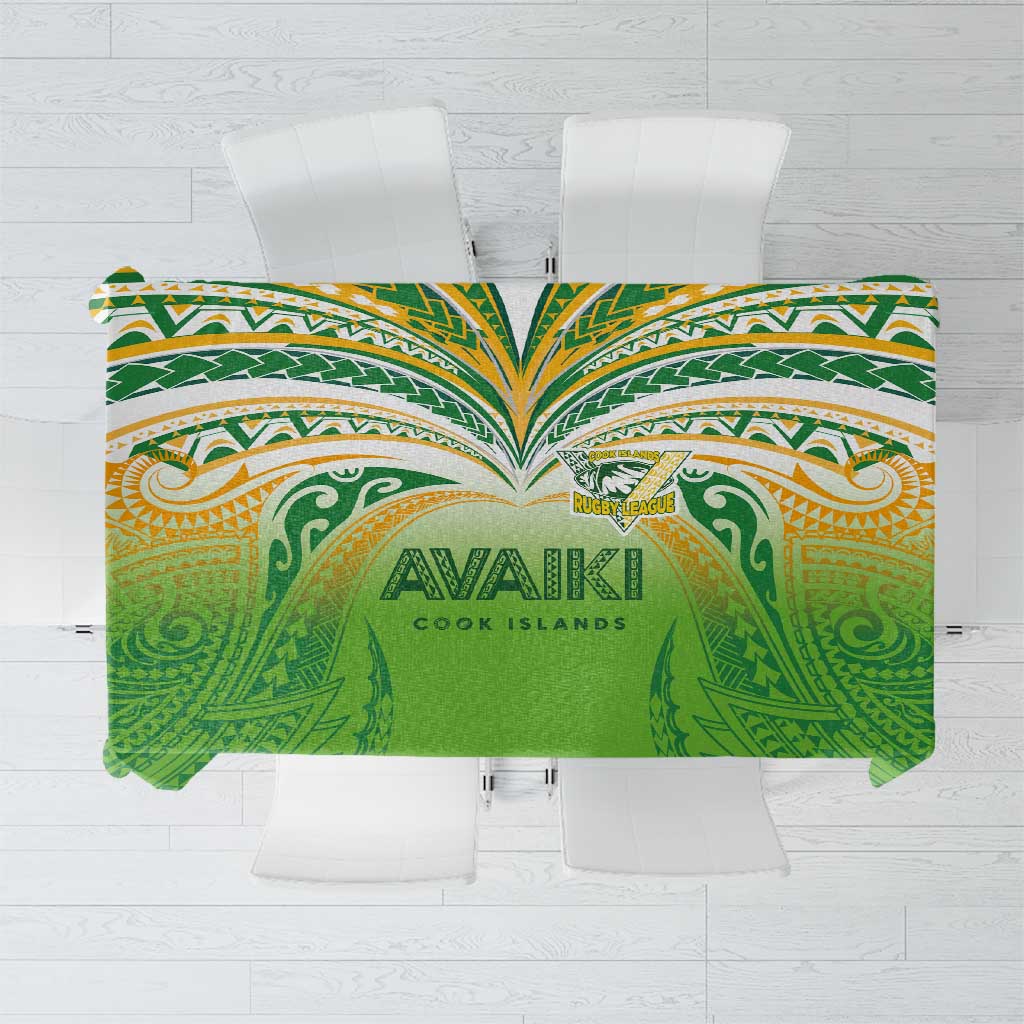 Cook Islands Rugby League Tablecloth Avaiki Tatau Tribal Motifs White Color - Aussie Hoodie