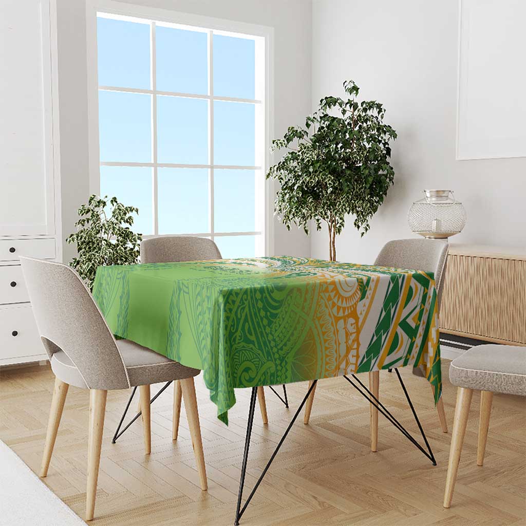 Cook Islands Rugby League Tablecloth Avaiki Tatau Tribal Motifs White Color - Aussie Hoodie