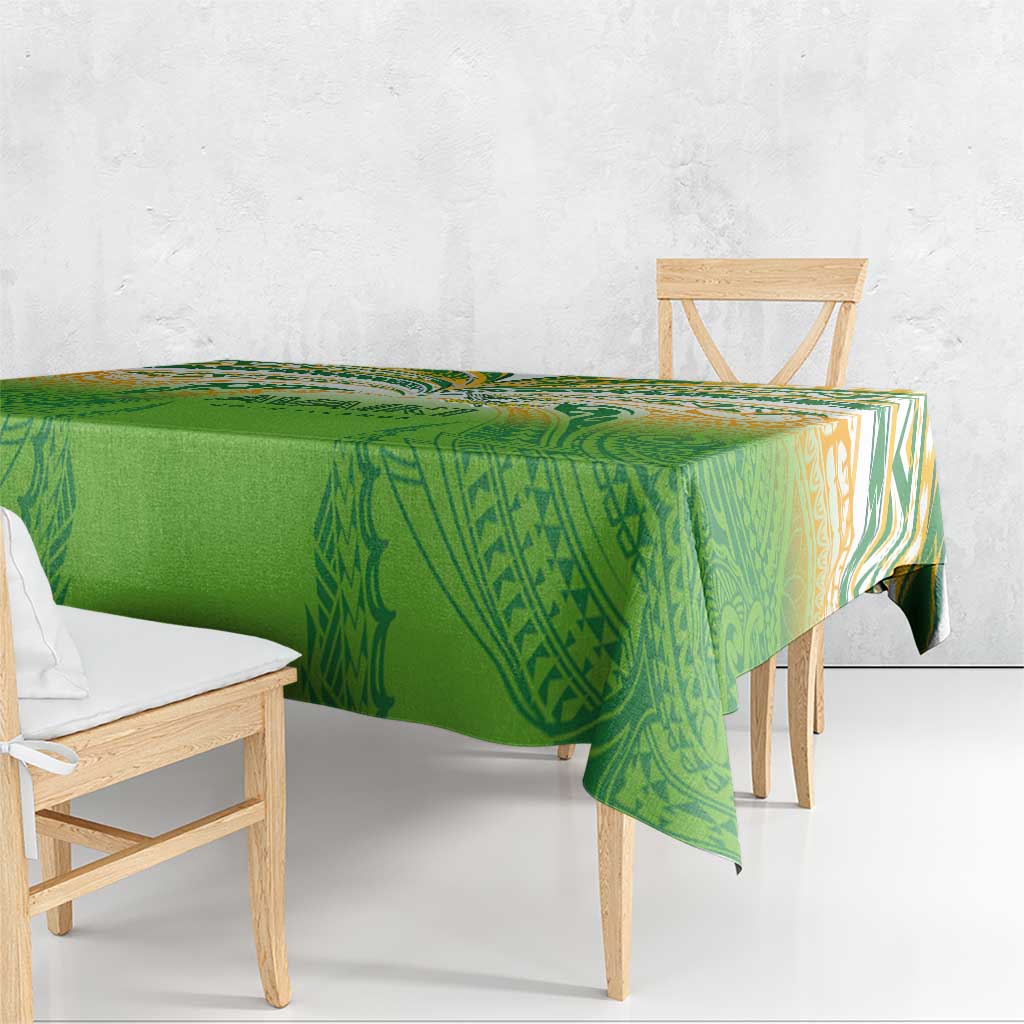 Cook Islands Rugby League Tablecloth Avaiki Tatau Tribal Motifs White Color - Aussie Hoodie