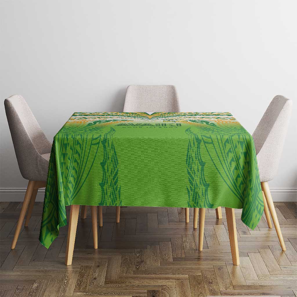 Cook Islands Rugby League Tablecloth Avaiki Tatau Tribal Motifs White Color - Aussie Hoodie