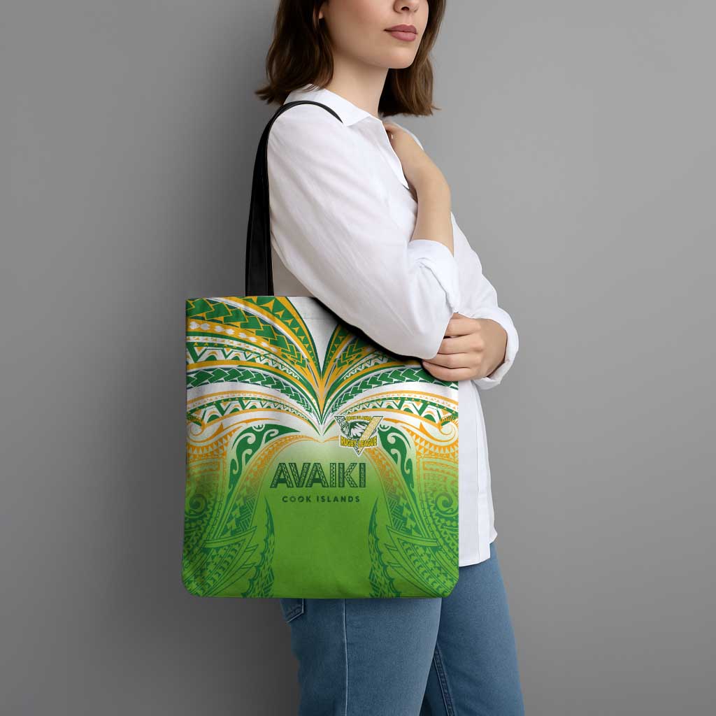 Cook Islands Rugby League Tote Bag Avaiki Tatau Tribal Motifs White Color - Aussie Hoodie