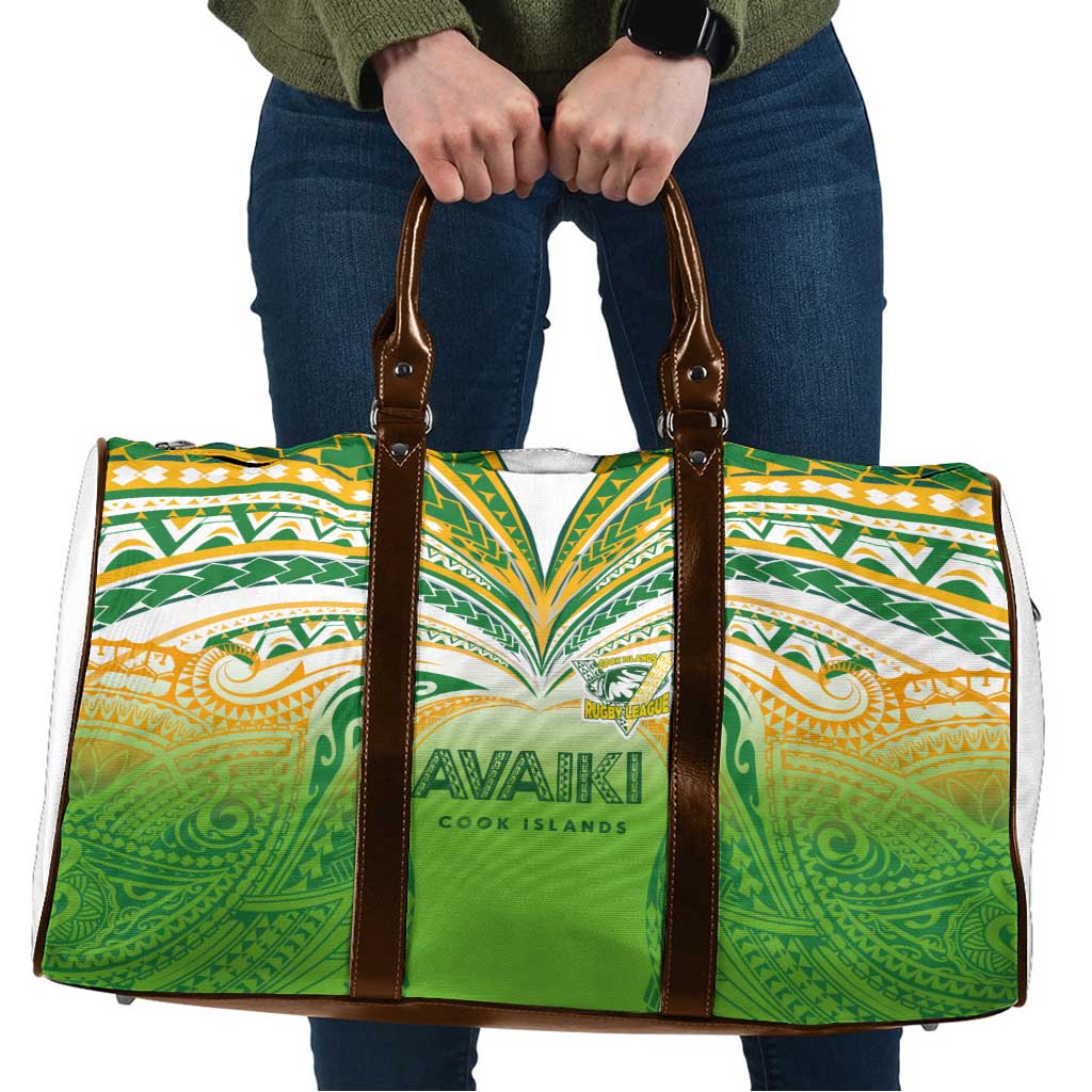 Cook Islands Rugby League Travel Bag Avaiki Tatau Tribal Motifs White Color - Aussie Hoodie