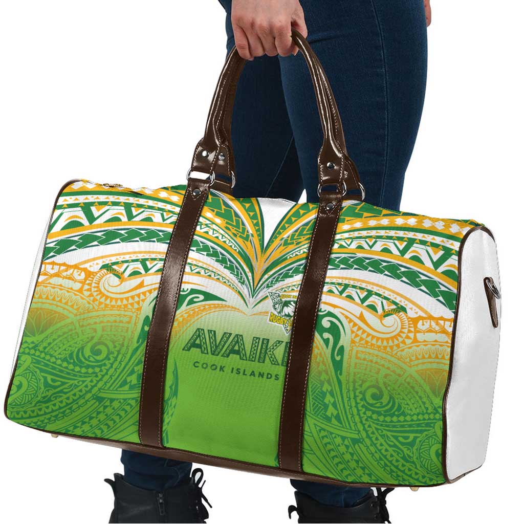 Cook Islands Rugby League Travel Bag Avaiki Tatau Tribal Motifs White Color - Aussie Hoodie
