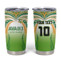 Custom Cook Islands Rugby League Tumbler Cup Avaiki Tatau Tribal Motifs White Color - Aussie Hoodie