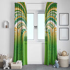Cook Islands Rugby League Window Curtain Avaiki Tatau Tribal Motifs White Color - Aussie Hoodie