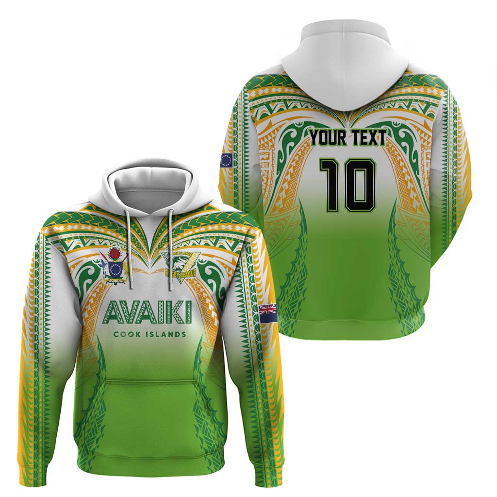 Custom Cook Islands Rugby League Zip Hoodie Avaiki Tatau Tribal Motifs White Color - Aussie Hoodie