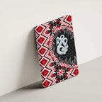 Red Taniko Motif Aotearoa Manaia and Silver Fern Canvas Wall Art